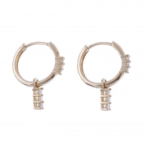 CRIOLLAS DESMONTABLES CON DIAMANTES.