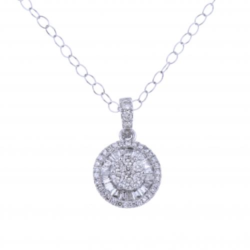 COLGANTE ROSETÓN DE DIAMANTES.