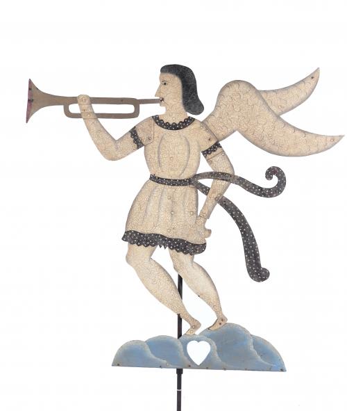 "TRUMPETER ANGEL", WEATHER VANE, 20TH CENTURY.