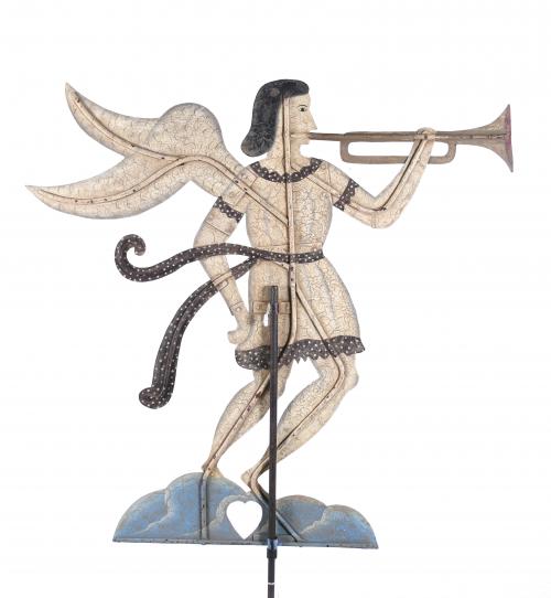 "TRUMPETER ANGEL", WEATHER VANE, 20TH CENTURY.