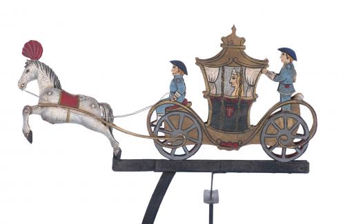 "CARRIAGE" ROCKING PENDULUM, 20TH CENTURY.