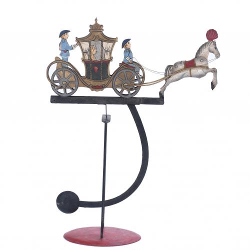 "CARRIAGE" ROCKING PENDULUM, 20TH CENTURY.