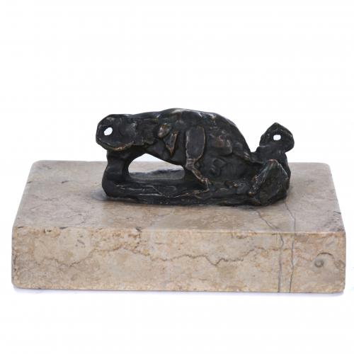 MANOLO HUGUÉ (1872-1945). "COGIDA", C. 1942. 