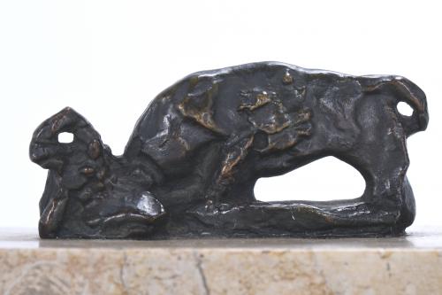 MANOLO HUGUÉ (1872-1945). "COGIDA", C. 1942. 