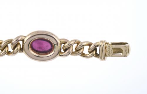 PULSERA DE ESLAVONES CON TUMALINAS.