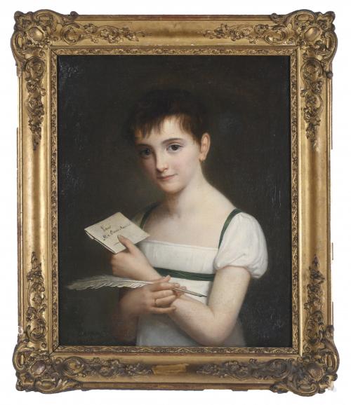 PAULINE AUZOU (1775-1835).  "RETRATO DE UNA NIÑA", 1809.