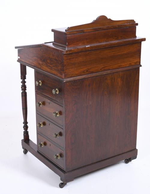 ENGLISH "DAVENPORT" WRITING DESK, NEOCLASSICAL STYLE, LATE 