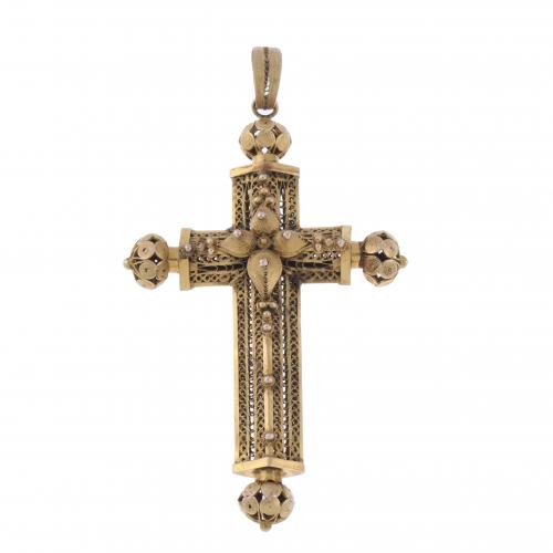 CROSS PENDANT, 19TH CENTURY.
