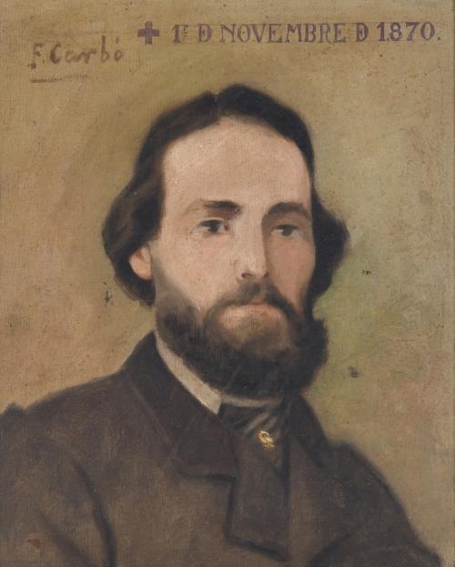 19TH CENTURY CATALAN SCHOOL. "MALE PORTRAIT", 1870 