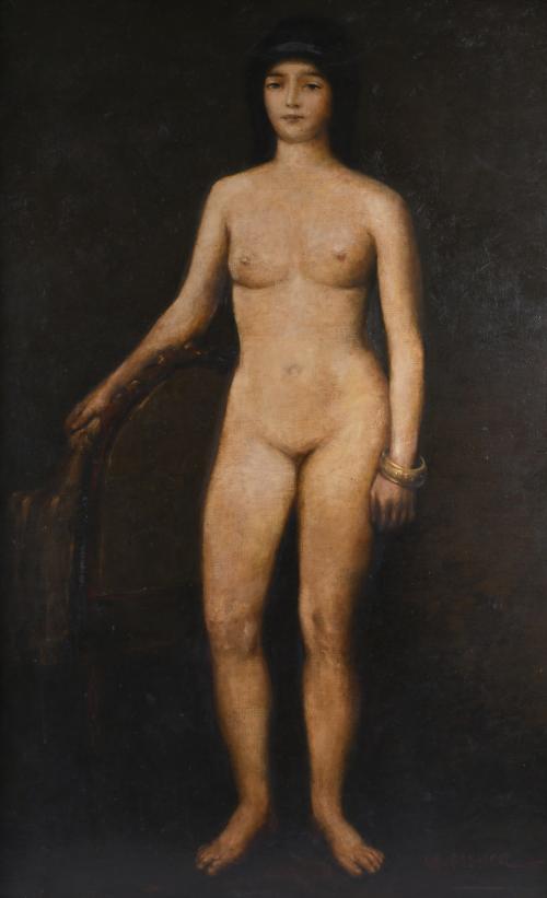 19TH CENTURY BRITISH SCHOOL. "FEMALE NUDE".