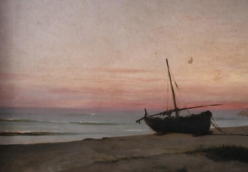 CATALAN SCHOOL, LATE 19TH-EARLY 20TH CENTURY. "BOATS ON THE