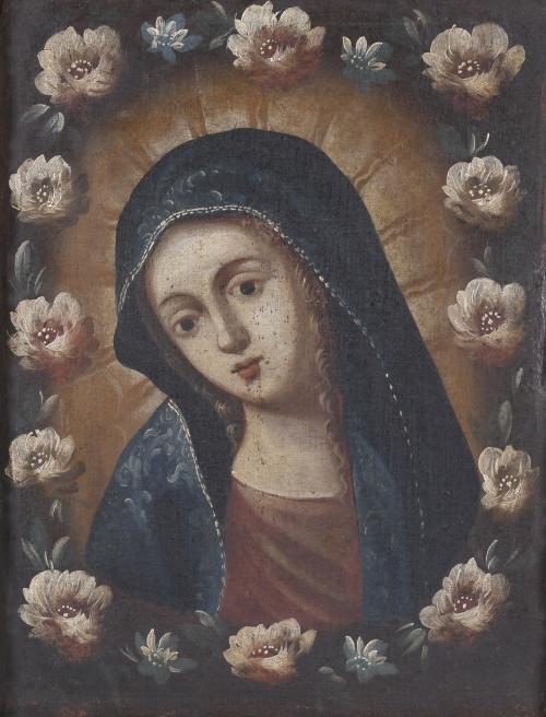 ESCUELA VIRREINAL, SIGLO XVIII. "VIRGEN NIÑA".
