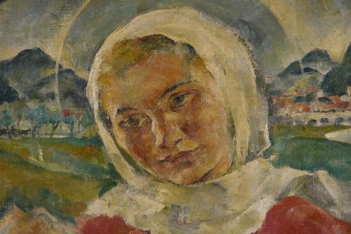 20TH CENTURY EUROPEAN SCHOOL. "MADONNA AND CHILD".