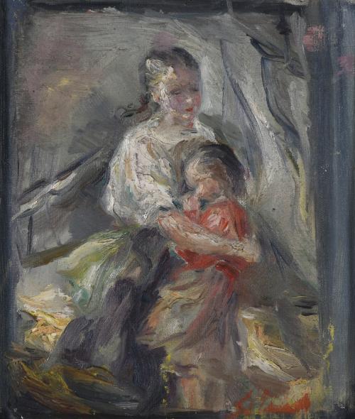19TH CENTURY SPANISH SCHOOL. "MATERNITY".