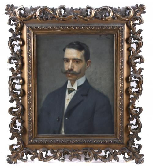EDUARD FLÒ GUITART (1881-1958). "RETRATO DE MIQUEL BAYONA DURÁN".