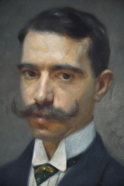 EDUARD FLÒ GUITART (1881-1958). "RETRATO DE MIQUEL BAYONA D
