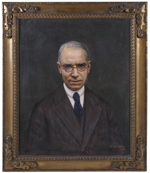FRANCISCO SANS CASTAÑO (1868-1937). "RETRATO DEL COLECCIONI