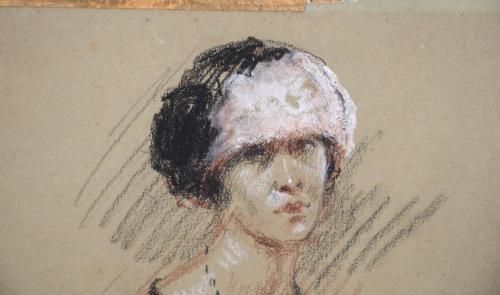 ATTRIBUTED TO CATALAN SCHOOL, 1920 "GIRL WITH A HEADDRESS",