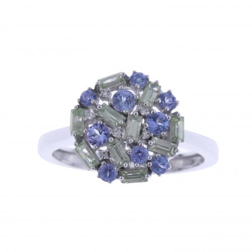 RING WITH GEMSTONES.