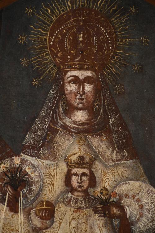 17TH CENTURY CATALAN SCHOOL. "EX-VOTO OF THE VIRGIN OF MERC