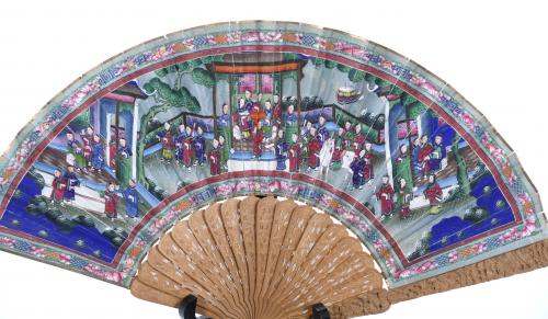 CHINESE "THOUSAND-SIDED" FAN, FIRST HALF OF THE 20TH CENTUR
