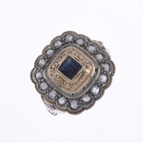 EARLY 20TH CENTURY RING WITH SAPPHIRE.
