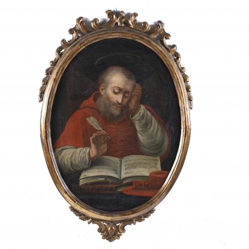 18TH OR 19TH CENTURY SPANISH SCHOOL. "ST. JEROME AND ST. AU