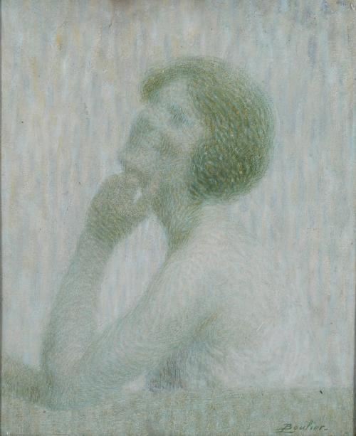LUCIEN BOULIER (1882-1963). "SMILING GIRL".
