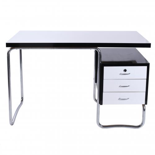 AFTER PIERO BOTTONI (1903-1973) MODELS, OR BAUHAUS STYLE. OFFICE DESK WITH DRAWERS, SECOND HALF OF THE 20TH CENTURY.