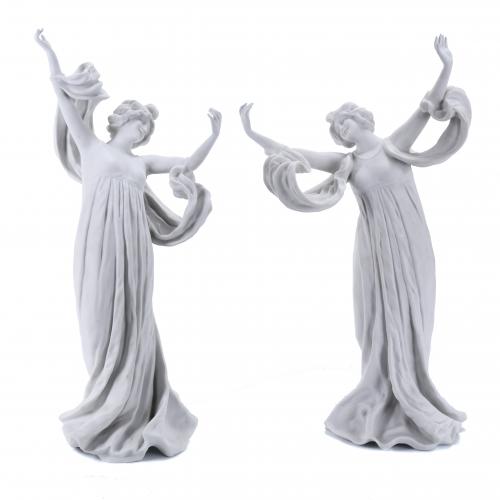 ATTRIBUTED TO AGATHON LÉONARD (1841-1923). "DANSEUSES", PAIR OF DANCERS.