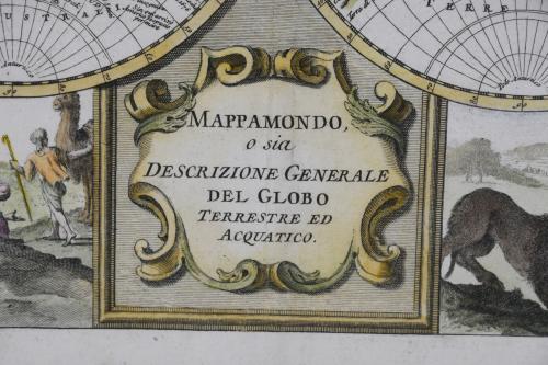 GIAMBATTISTA ALBRIZZI (1698-1777). "MAPPAMONDO O SIA DESCRI