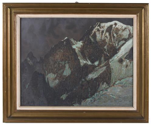 JOSÉ MINGRET (1880-1969). "LE MONT-BLANC DE COURMAYEUR (VAL
