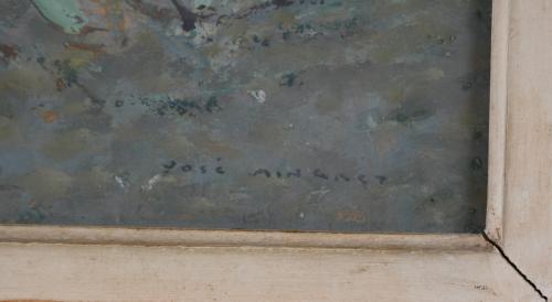 JOSÉ MINGRET (1880-1969). "LE MONT-BLANC DE COURMAYEUR (VAL