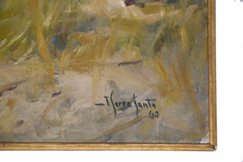 JOSEP SERRASANTA (1916-1998). "PACK ATTACKING A WILD BOAR",