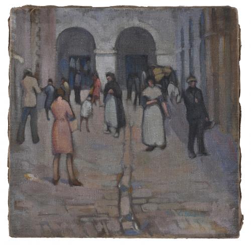 20TH CENTURY MAJORCAN SCHOOL. "FIGURES".