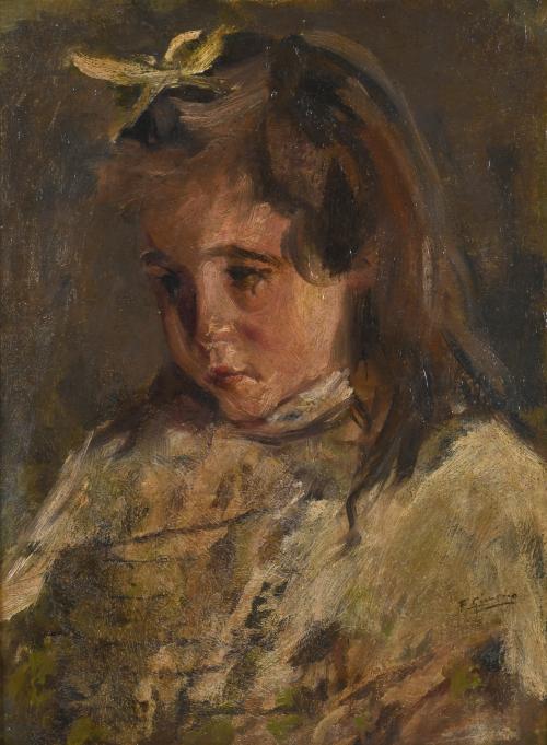 FRANCESC GIMENO ARASA (1858-1927). "PORTRAIT OF HIS DAUGHTER".
