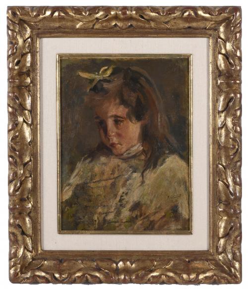 FRANCESC GIMENO ARASA (1858-1927). "PORTRAIT OF HIS DAUGHTE