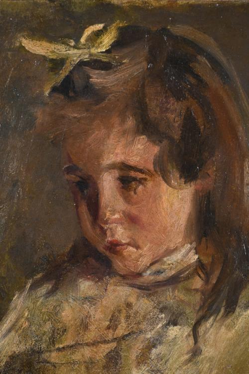 FRANCESC GIMENO ARASA (1858-1927). "PORTRAIT OF HIS DAUGHTE