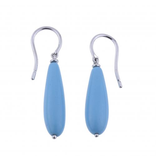 LONG EARRINGS WITH TURQUOISE.