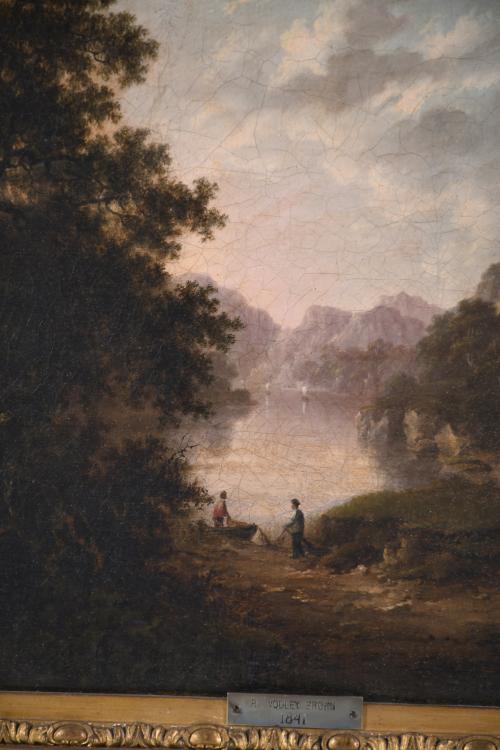 ROBERT WOODLEY-BROWN (act. 1840-1860). "LANDSCAPE WITH A LA