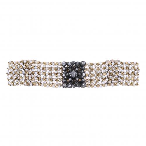 BRACELET WITH PEARLS, EARLY 20TH CENTURY.