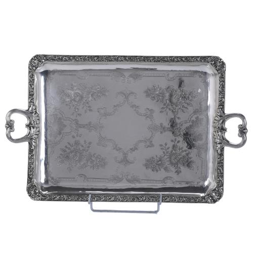 MADRID SILVER DECORATIVE TRAY, 1856.