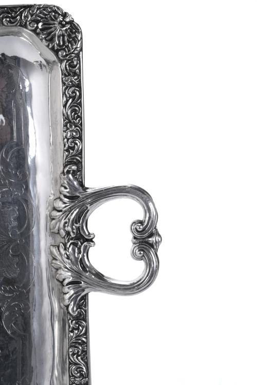 MADRID SILVER DECORATIVE TRAY, 1856.