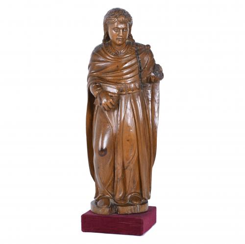 16TH-17TH CENTURIES SPANISH SCHOOL. "HOLY MAN".