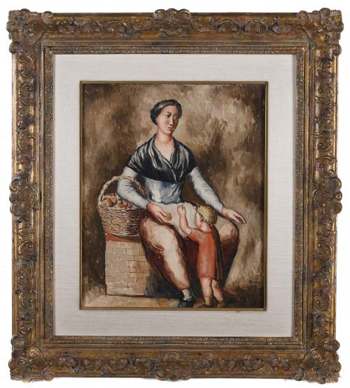 PERE PRUNA OCERANS (1904-1977). "GIRL WITH A CHILD", 1933.