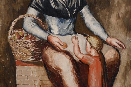 PERE PRUNA OCERANS (1904-1977). "GIRL WITH A CHILD", 1933.