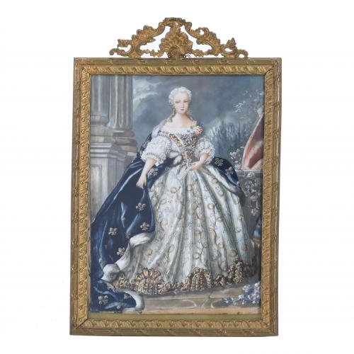 19TH CENTURY FRENCH SCHOOL. 18TH CENTURY-LIKE LADY, MARY THÉRÈSE OF AUSTRIA.