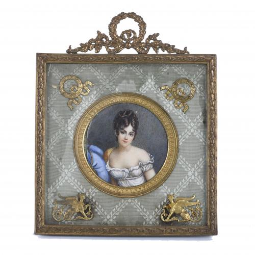 19TH CENTURY FRENCH SCHOOL. PORTRAIT OF JULIETTE RÉCAMIER.