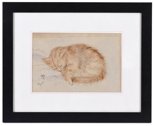 ATRIBUIDO A TSUGUHARU FOUJITA (1886-1968). "GATO". 