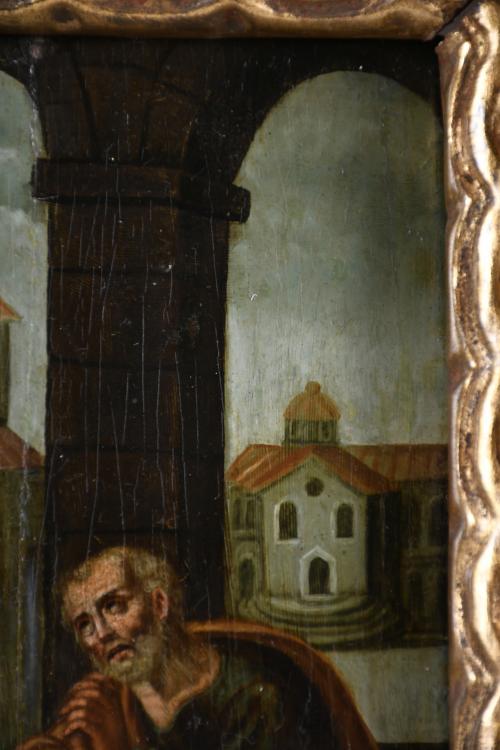 16TH-17TH CENTURIES SPANISH SCHOOL. "CHRIST TIED TO THE PIL